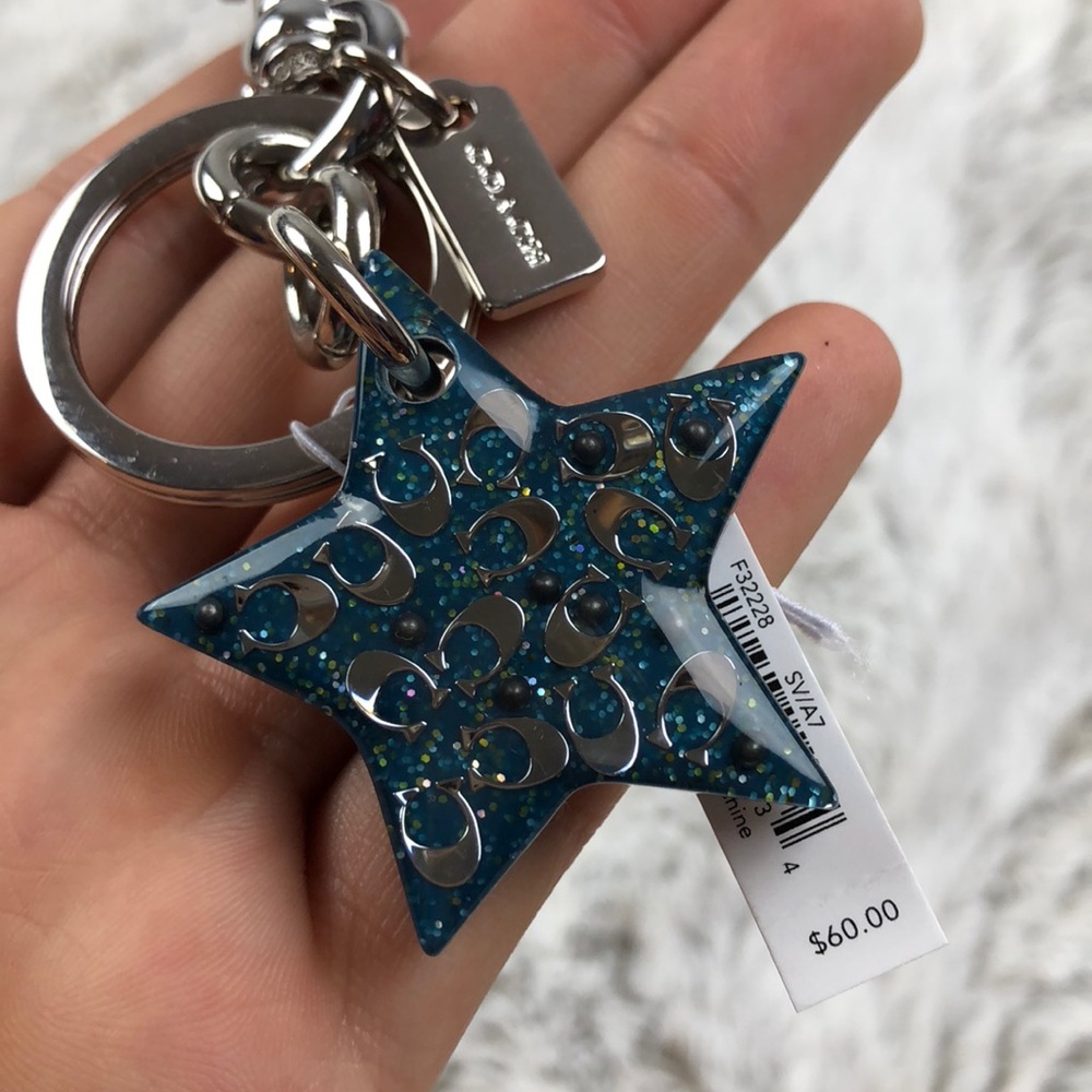 Coach Signature Star Bag Charm - Picture 2 of 5